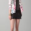 Rebecca Minkoff Leather Shorts Mika in Black - Lyst