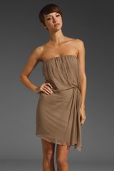 Alice + Olivia Mid Length Twist Strapless Dress