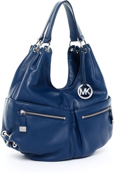 michael kors navy blue tote bag