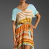 Testament Kimono Dress W/ Tie Belt in Blue (stripe print) - Lyst