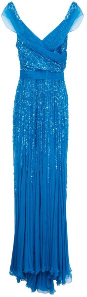  V-neck Beaded Long Dress #23 