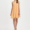 3.1 Phillip Lim Cascade Front Silk Dress in Orange - Lyst