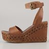 Ash Vanina Wedge Sandals in Brown (natural) - Lyst