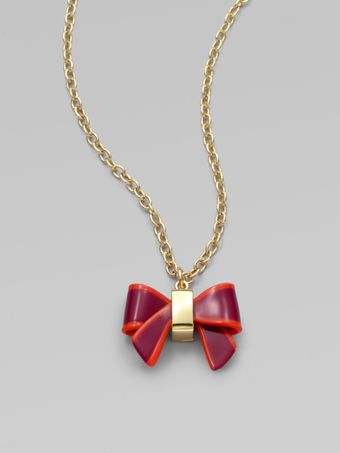 Marc By Marc Jacobs Bow Pendant Long Necklace - Lyst