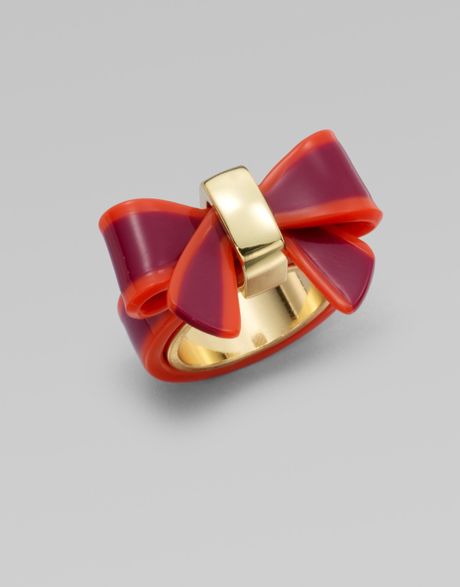 Marc By Marc Jacobs Colorblocked Bow Ring in Red - Lyst