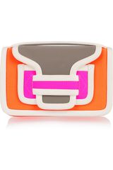 Pierre Hardy Contrast Leather-trimmed Neoprene Clutch
