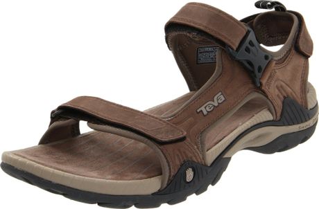 Teva Mens Toachi 2 Leather Sandal in Brown for Men (bungee cord ...