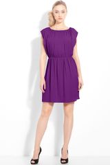 Alice + Olivia Josie Ruched Chiffon Dress