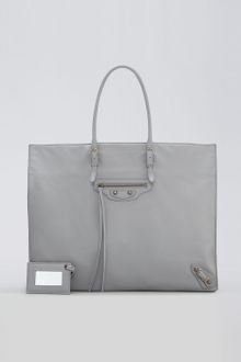 Balenciaga Papier Leather Tote, Graphite - Lyst