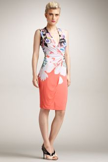 Etro Sleeveless Faux-wrap Dress - Lyst