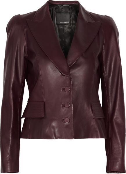 Gianfranco Ferré Leather Jacket in Purple (burgundy) | Lyst