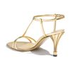 Gucci Tstrap Sandal in Gold (gold leather) - Lyst