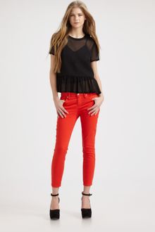 Marc By Marc Jacobs Cunningham Silk Chiffon Top - Lyst