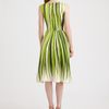Oscar De La Renta Silk Palm Print Dress in Yellow (chartreuse) - Lyst
