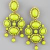 Oscar De La Renta Chartreuse Resin Earrings in Yellow (chartrse) - Lyst
