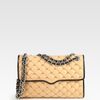Rebecca Minkoff Studded Leather Affair Shoulder Bag in Beige (natural) - Lyst