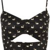 Topshop Swan Cutout Bralet in Black - Lyst