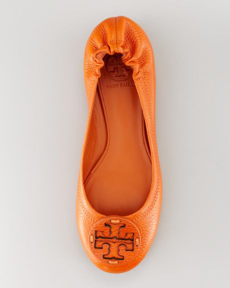 tory burch reva tumbled leather flats