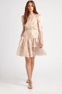 Valentino Silk Painted Poppy Dress - Lyst