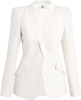 Alexander McQueen Leaf Crepe Jacket - Lyst