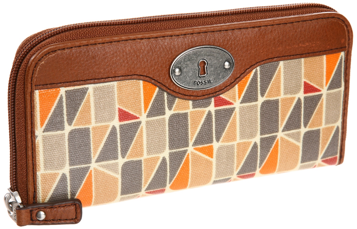 Fossil Key Per Zip Clutch Wallet in Brown (calypso) Lyst