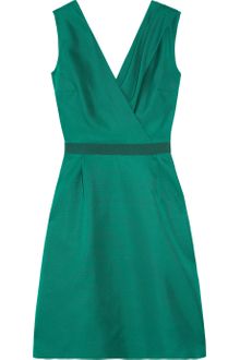 Giambattista Valli Silk-shantung Wrap-effect Dress - Lyst