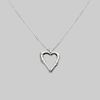 Gucci Sterling Silver Bamboo Heart Necklace in Silver - Lyst
