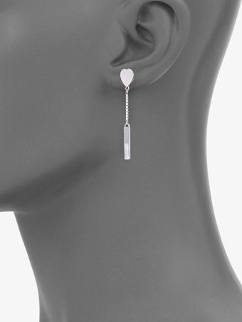 Gucci Sterling Silver Heart Drop Earrings - Lyst