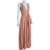 Halston Heritage Bisque Silk Chiffon Tie Waist Evening Gown in Pink - Lyst