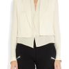 Joseph Denham Cropped SilkCrepe Blazer in Beige - Lyst