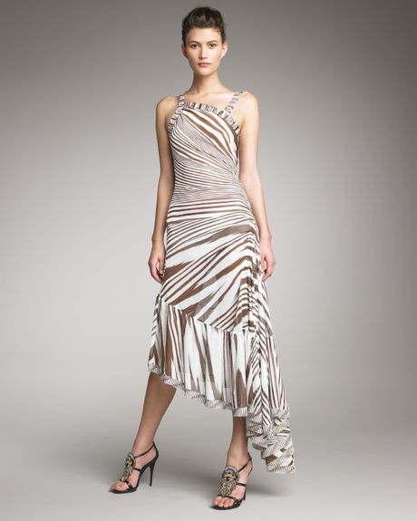 Missoni Beatrix Zebraprint Dress in Beige - Lyst