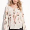 Parker Bohemian Blouse in Beige (bone) - Lyst