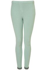 Topshop Pastel Turn Up Denim Leggings
