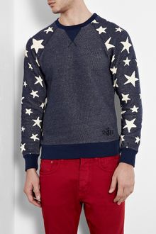 Vivienne Westwood Anglomania Indigo Marl Star Athletic Sweat Shirt - Lyst