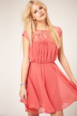 ASOS Collection Asos Skater Dress With Lace Insert