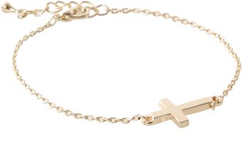 ASOS Collection Asos Cross Fine Bracelet - Lyst