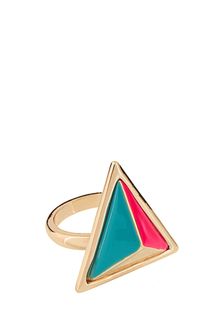ASOS Collection Asos Enamel Triangle Ring - Lyst