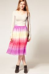 ASOS Collection Asos Lace Full Skirt with Dip Dye Effect