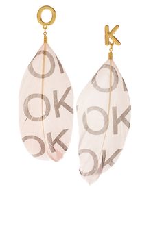 ASOS Collection Asos Ok Printed Feather Earrings - Lyst
