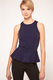 ASOS Collection Asos Shell Top with Peplum - Lyst