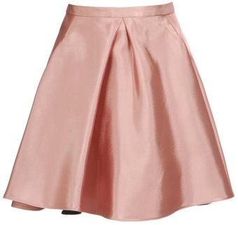  Slubbed Silk Miroir Skirt 