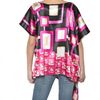 F&mme Asymmetrical Techno Satin Top in Purple (pink) - Lyst