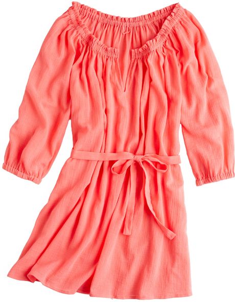 J.crew Whisper Gauze Baja Tunic in Orange (bright papaya) - Lyst