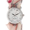Moschino Watch With Dual Leather And Silk Straps in Pink - Lyst