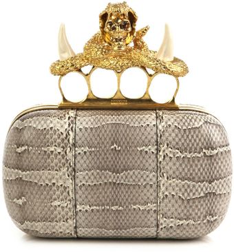 Alexander McQueen Ayres Snake Knuckleduster Clutch - Lyst