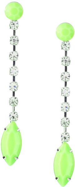 ASOS Collection Asos Neon Bead and Rhinestone Drop Earrings - Lyst