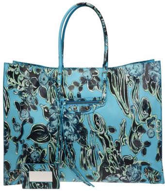 Paper Printed Leather Tote Bag 