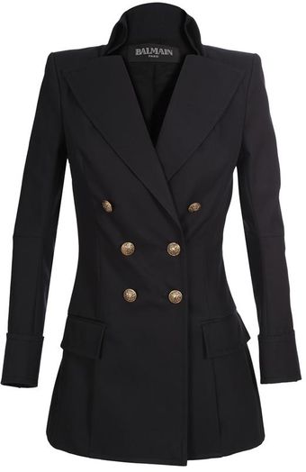 Balmain Cotton Gabardine Military Jacket - Lyst
