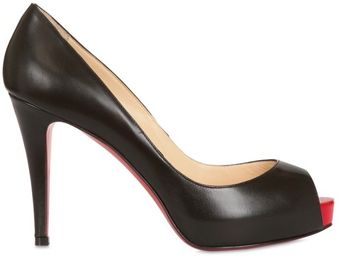 Christian Louboutin 100mm Very Prive Kid Open Toe Pumps - Lyst