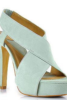 Diane Von Furstenberg Zia - Slate Suede Platform Sandal - Lyst